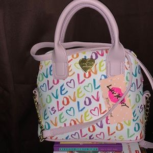 Betsey Johnson Dome Satchel “Love” Crossbosy